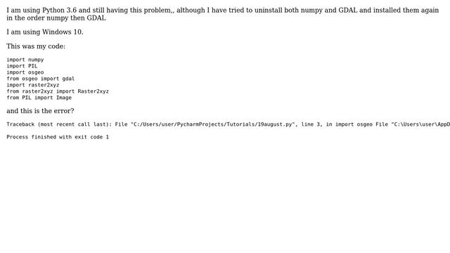 GIS: ModuleNotFoundError: No Module Named '_gdal' (2 Solutions!!)
