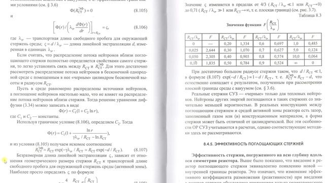 8 4 4 Эффективный радиус поглощающего стержня смотреть онлайн