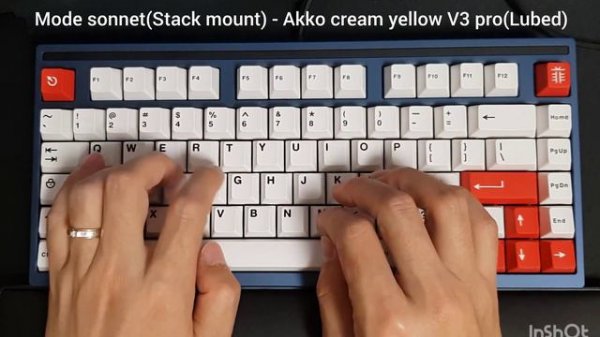 Mode Sonnet Typing Sound 2  | Akko cream yellow V3 pro(Lubed)