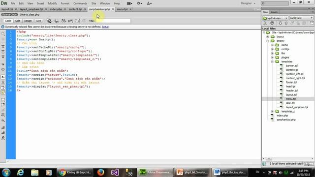 Bài 6: Smarty - Template Engine (BT: 6.2: Xây dựng Template kế thừa) смотреть онлайн