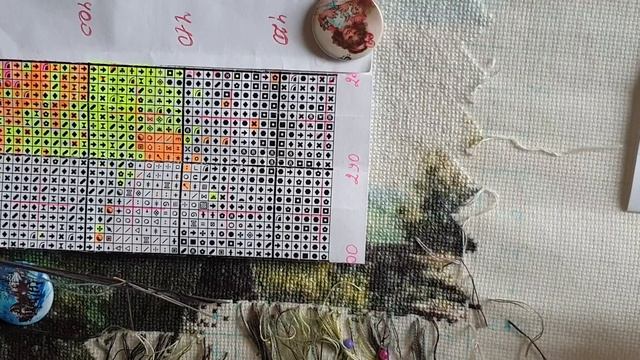 Голден Кайт Отчет №9.  вышивка Московский дворик организация процесса. Сross Stitch.