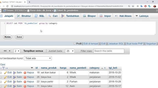 belajar fungsi agregasi mysql membuat DISTINCT, COUNT, SUM, GROUP BY, DAN HAVING смотреть онлайн