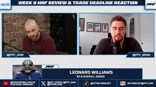 2023 NFL Trade Deadline Live Reaction + Raiders vs. Lions MNF Review | PFF NFL Show смотреть онлайн