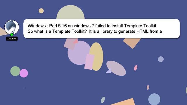 Windows : Perl 5.16 on windows 7 failed to install Template Toolkit смотреть онлайн