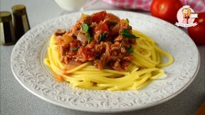 ПАСТА с КОНСЕРВИРОВАННЫМ ТУНЦОМ и помидорами - рецепт быстрого и вкусного ужина