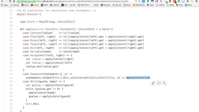 COMP 372/471: Week 10 Part 2 - Simple imperative language interpreter in Scala (30 Mar 2016) смотреть онлайн
