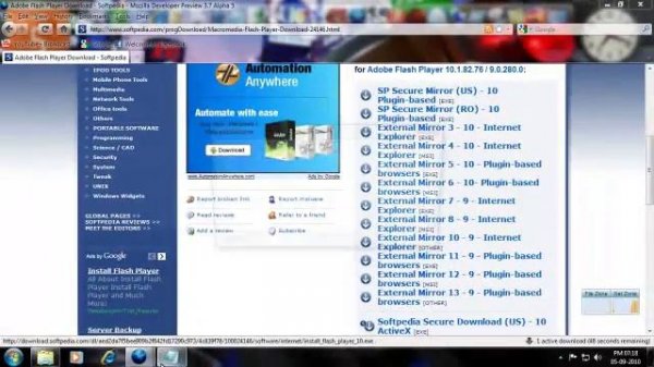download flash player for windows 7