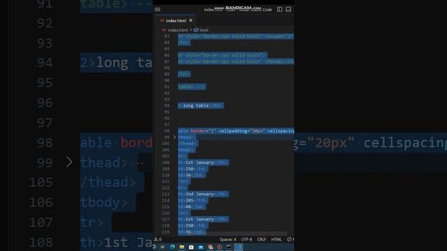 Cell spacing in table HTML смотреть онлайн