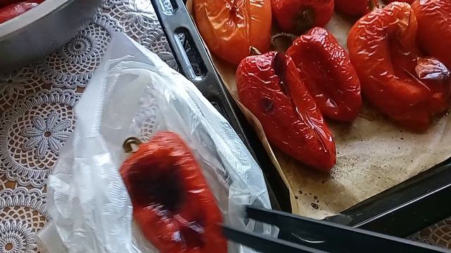 Печёный перец на зиму. Жизнь в деревне. смотреть онлайн