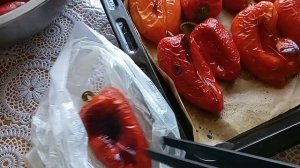 Печёный перец на зиму. Жизнь в деревне.