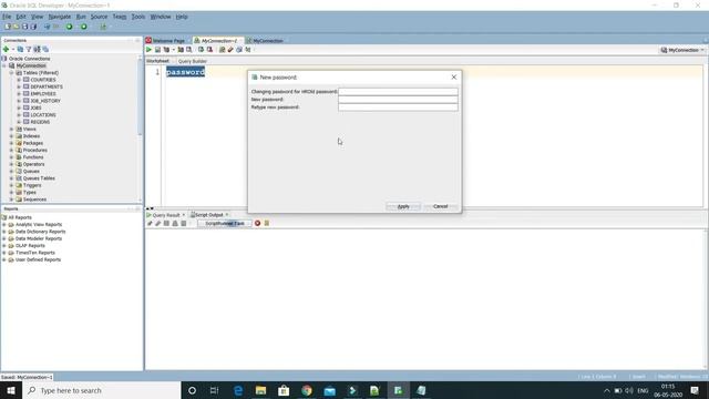 How to change schema Password Using Oracle SQL Developer or SQL Plus?||Oracle SQL Developer Tutoria смотреть онлайн