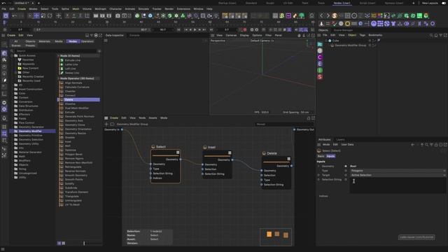 C4D - Creating cube frame preset using nodes смотреть онлайн