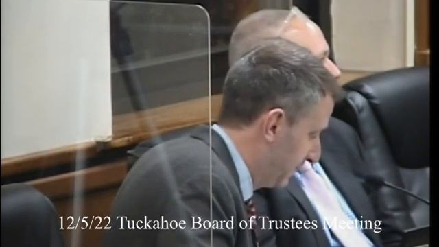 Tuckahoe Village Board Of Trustees Meeting - December 5, 2022