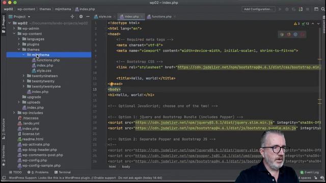 Wordpress custom thema deel 2: Bootstrap CSS toevoegen смотреть онлайн
