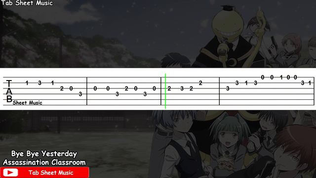 Assassination Classroom S2 OP 2 - Bye Bye Yesterday Guitar Tutorial смотреть онлайн