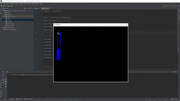 Курс Python 3 _ Игра пей понг на Python (часть 1) (1080p)