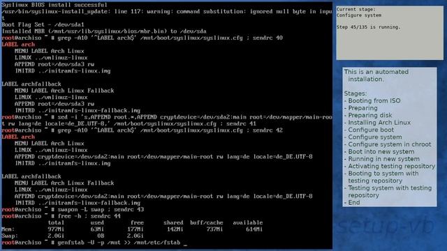Arch Linux installation recording to kernel 5.9.1-arch1-1 (core) смотреть онлайн