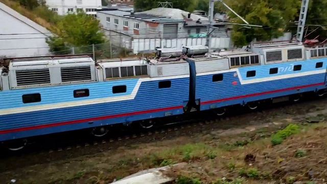 Skoda ChS7-011: the incredible blue locomotive in Moscow is running after two years of inactivity! смотреть онлайн