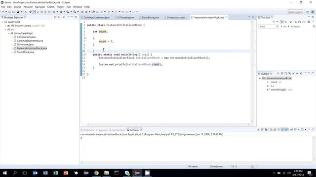 Instance Initializer Block in java смотреть онлайн