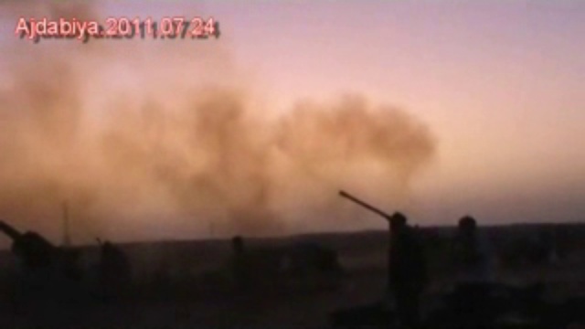 Огонь артиллерии ливийских повстанцев (Ливия 2011 г.) смотреть онлайн