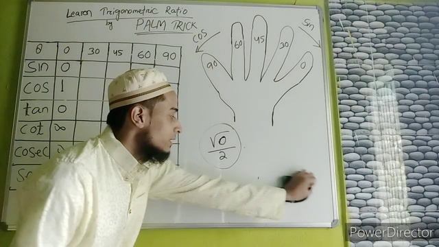 Trigonometry ratio value through palm trick ,easy way to learn by heart .Hindi aur Urdu mein смотреть онлайн