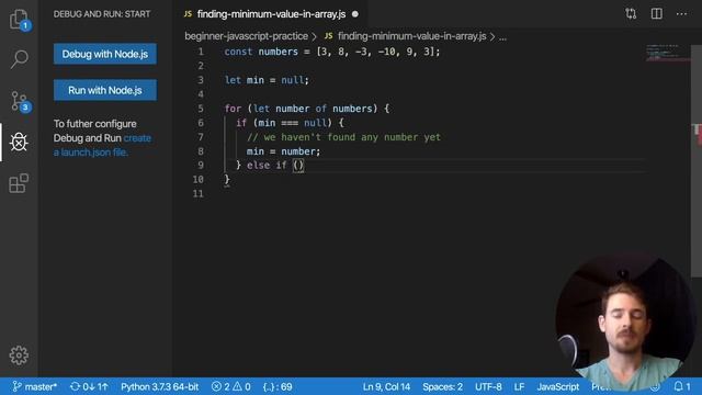 BEGINNER Javascript Practice: Iteration & Arrays - Finding a Minimum Value in Array смотреть онлайн