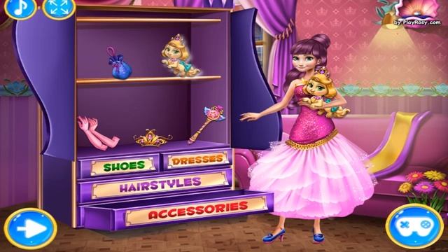 NEW мультики для девочек про принцесс—Одеваем с Максом принцесс Анну и Эльзу—Игры для детей смотреть онлайн