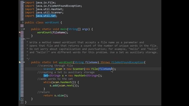Java CodeStepByStep || wordCount || set, collections, streams, string, file, scanner смотреть онлайн