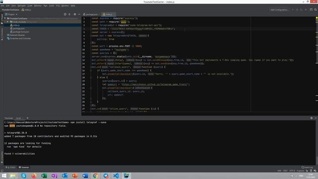 Создание игры на JavaScript для telegram смотреть онлайн