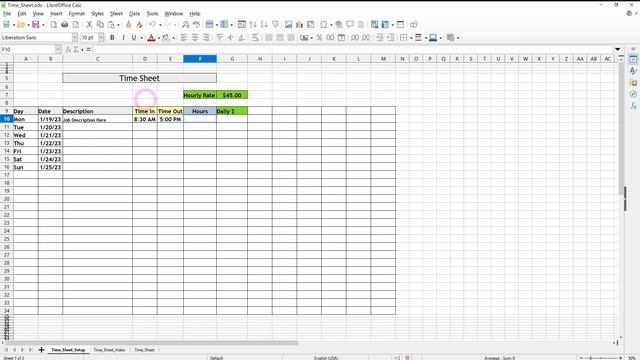 Spreadsheet Basics: Make A Time Sheet in Libre Office Calc, Open Office Calc or Excel смотреть онлайн