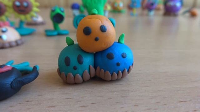 Plants vs Zombi 2 из пластилина!!!!! смотреть онлайн