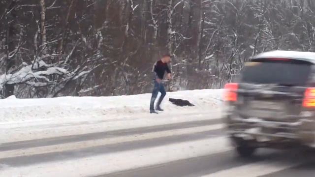 Странный зимний танцор в Токсово смотреть онлайн