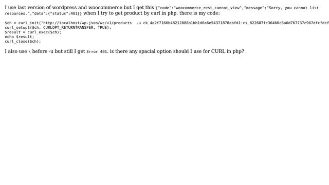 Wordpress: Problem with cURL and rest API смотреть онлайн