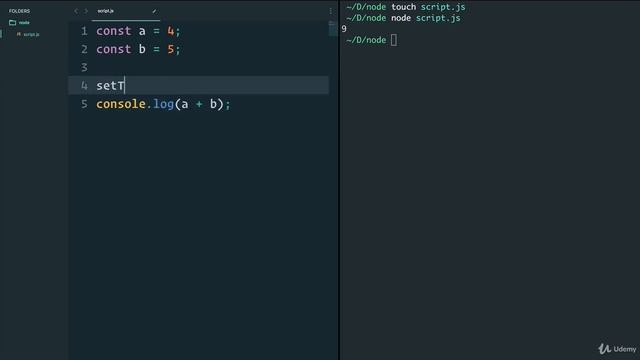 24.2. Running script.js In Node смотреть онлайн