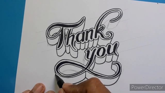 3d Drawing Thank You On Paper For Beginners / How To Write Easy Art Make Step By Step смотреть онлайн