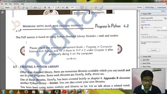 USING PYTHON LIBRARY (PART 2) SUMITA ARORA CLASS 11 смотреть онлайн
