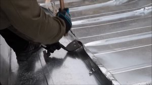 Ендова монтаж на двойной (замок) фальц. Кровмонтаж.(часть №4)