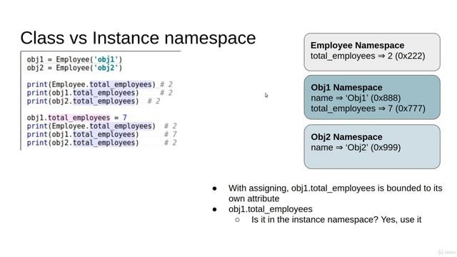 Class vs Instance namespace [Mastering 4 critical SKILLS using Python] смотреть онлайн