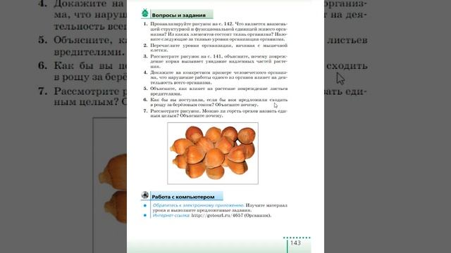 Биология 6к §20 Организм как единое целое смотреть онлайн