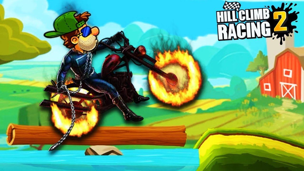 Веселое видео про гонки на машинах НЕПОБЕДИМЫЙ МОТОЦИКЛ про машинки Hill Climb Racing 2 смотреть онлайн