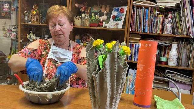 ГБУ ТЦСО "Марьино". Горшочки из цемента своими руками. смотреть онлайн