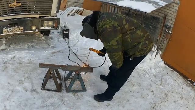 MMA200В варит зимой при -23С