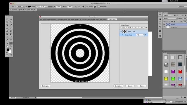 Photoshop CC : Saving SVG in Photoshop (custom shape layers) tutorial смотреть онлайн