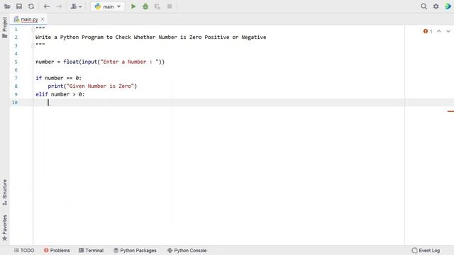 Write a Python Program to Check Whether Number is Zero Positive or Negative смотреть онлайн