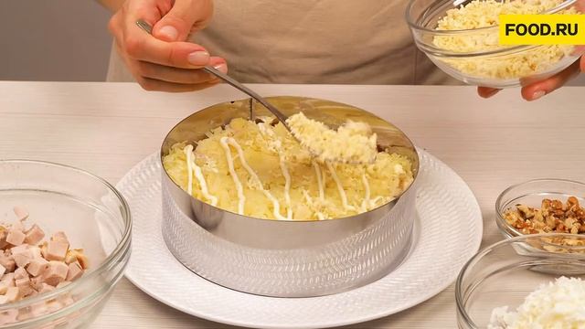 Салат "Шапка Мономаха" | Рецепты Food.ru смотреть онлайн