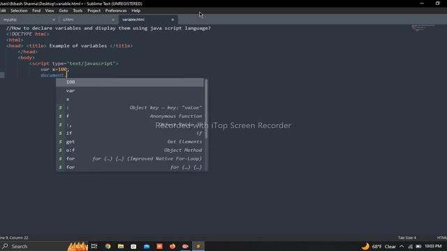 How to declare variable and display them using java script language || #coding #codewithharry #code смотреть онлайн