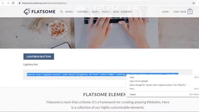 How To Add Lightbox In Flatsome Theme Powered Website