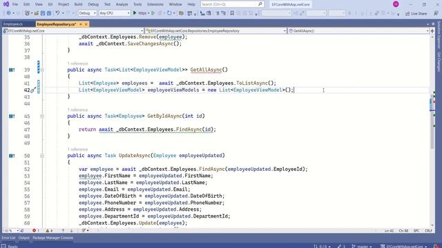 Part-15: How to retrieve and display data using repository pattern | Asp.net core MVC 7.0 project смотреть онлайн