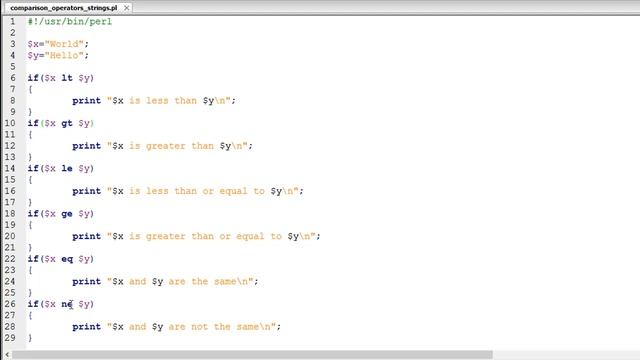 Perl Tutorial - 37: Comparison Operators (Strings) смотреть онлайн