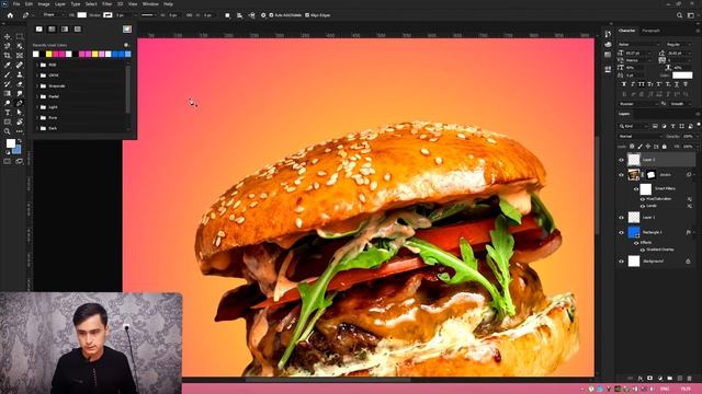 SMM design | Fast food | Photoshop tutorial смотреть онлайн